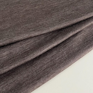Italian wool knit fabric, designer fabric, fine knit, high quality, color: chocolate-taupe