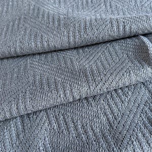 Italian designer viscose knit fabric, color: blue-grey, sold by the meter