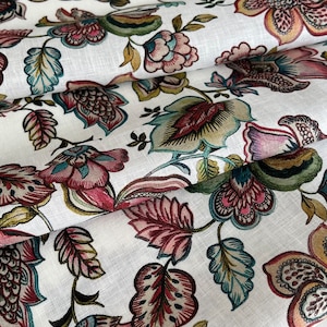 Exclusive Italian linen fabric, designer fabric in the famous designer style, high quality