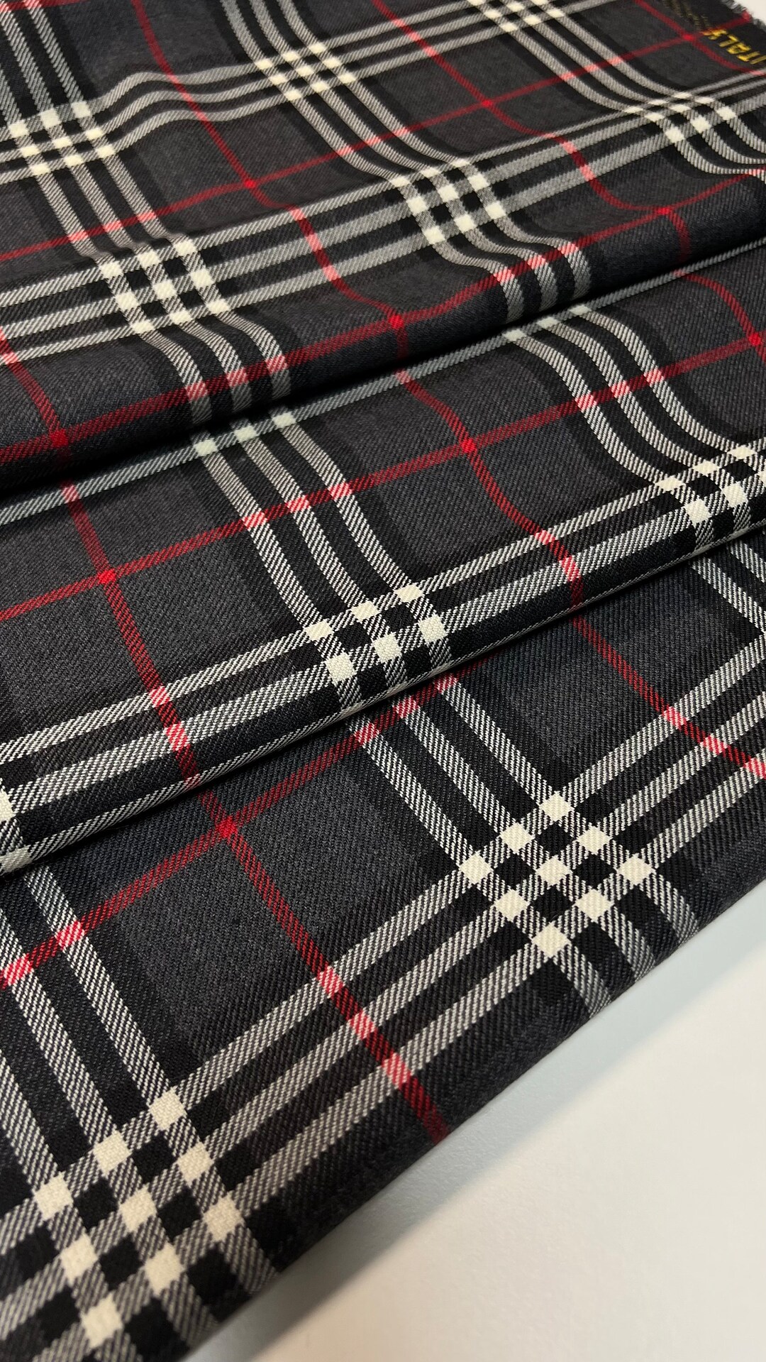 Luxury Italian LANA VERGINE Fabric, Check Fabric, High Quality 100