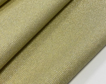 Italian designer fabric, viscose jersey blend - lurex fabric, best quality, color: gold, sold by the meter