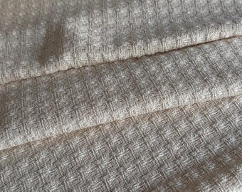 Exclusive, Italian cotton-viscose TWEED fabric, summer, designer fabric, premium quality, color: beige