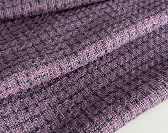 Exclusive French cotton - Lurex tweed fabric, designer fabric, summer fabric, high quality, color: lavender, last piece 1.50 meters