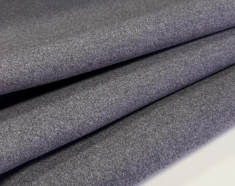 PIACENZA, Exclusive Italian Wool-Cashmere Fabric, Designer Fabric, Premium Quality, Color: Grey