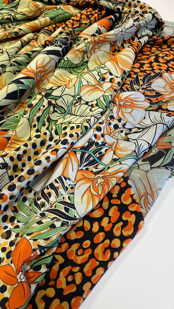 Authentic Italian Designer Fabric Pure Silk Top Quality Etsy