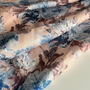 Exclusive Italian linen fabric, designer fabric in famous designer style, high quality, last piece 2 meters