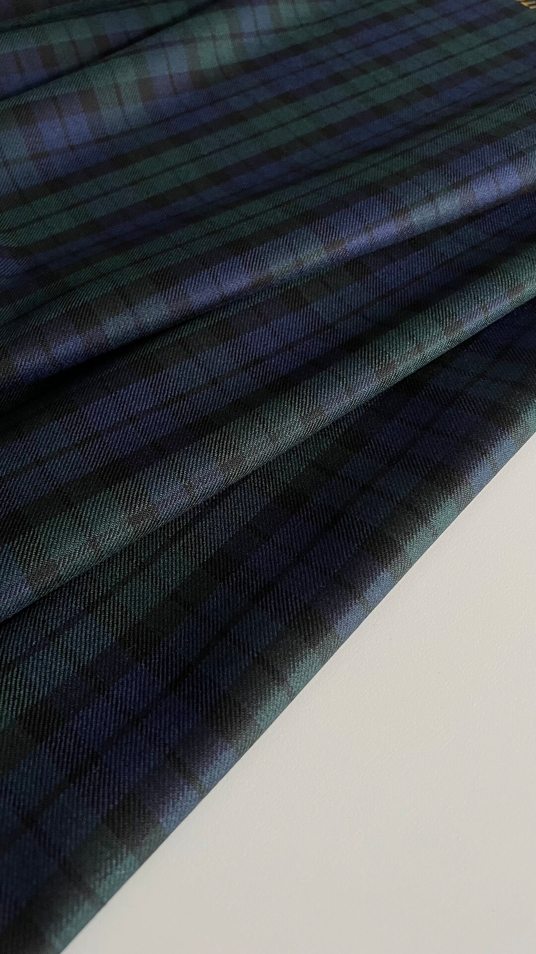 Luxury Italian LANA VERGINE Fabric, Check Fabric, High Quality 100