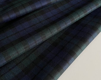 Luxury Italian LANA VERGINE fabric, check fabric, high quality 100% wool