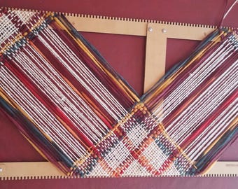 TRAVELLING LOOM 4-in-1. Weave hats, tapestries, ponchos, blankets. Beginner Weaving Kit. With tutorials.