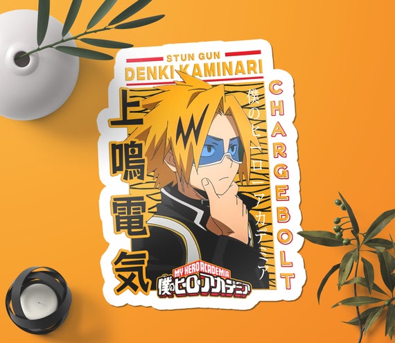 denki kaminari sticker my hero academia sticker boku no hero etsy canada