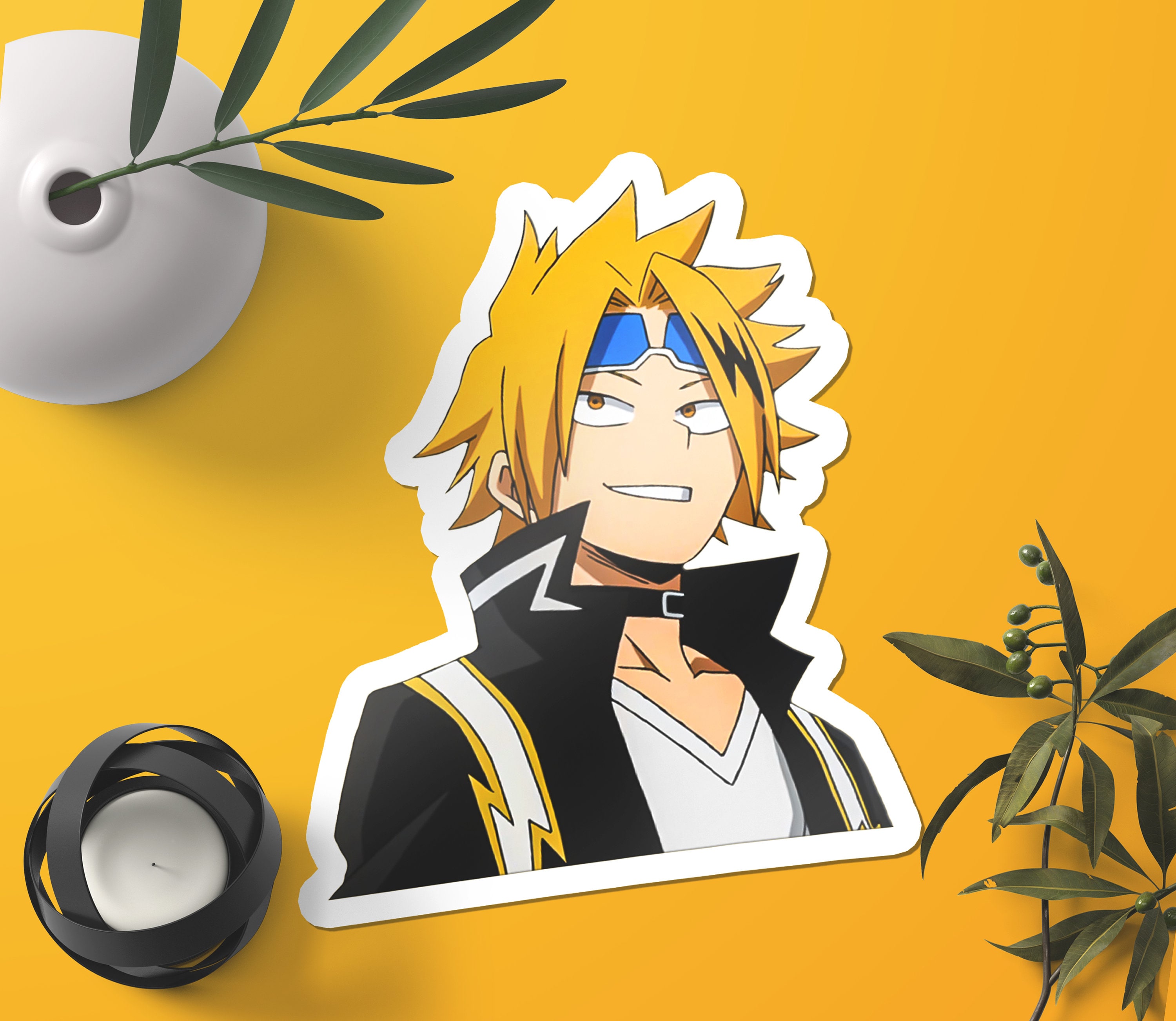 denki kaminari sticker my hero academia sticker boku no hero etsy denmark