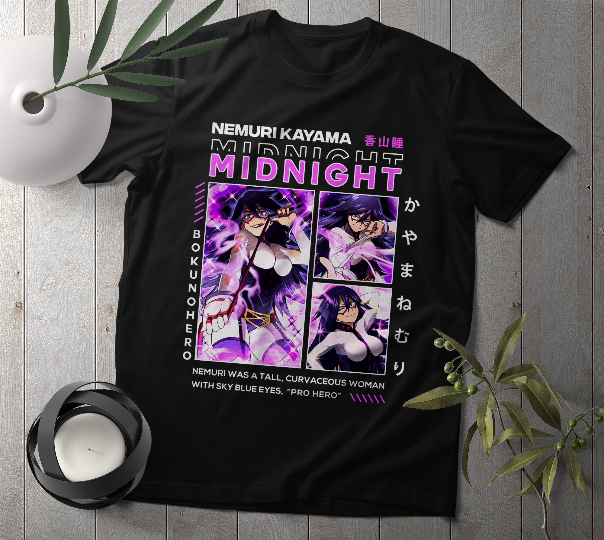 Nemuri Kayama Midnight T Shirt My Hero Academia Shirt Boku Etsy
