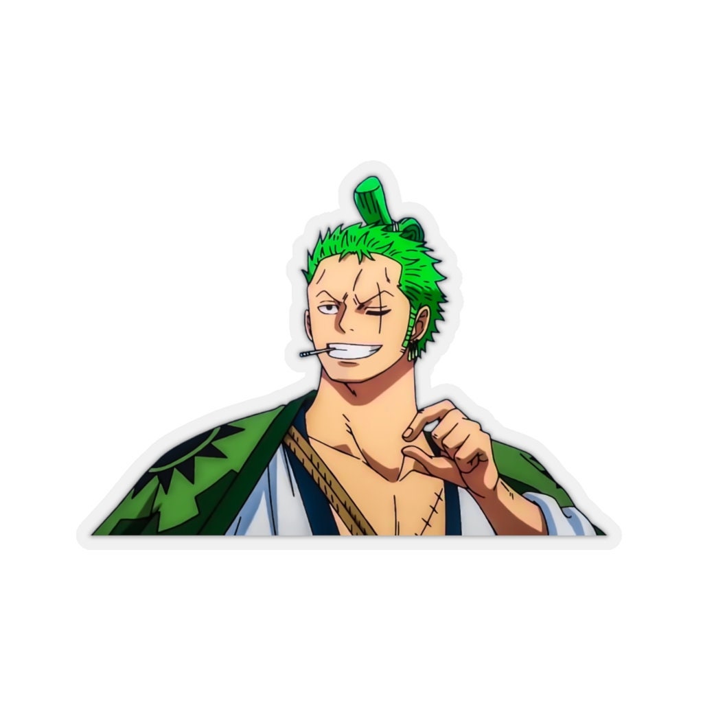 Roronoa Zoro Sticker One Piece Anime the Swordsman Zoro Etsy UK