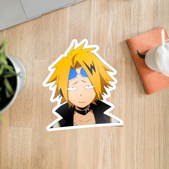 denki kaminari sticker my hero academia sticker boku no hero etsy