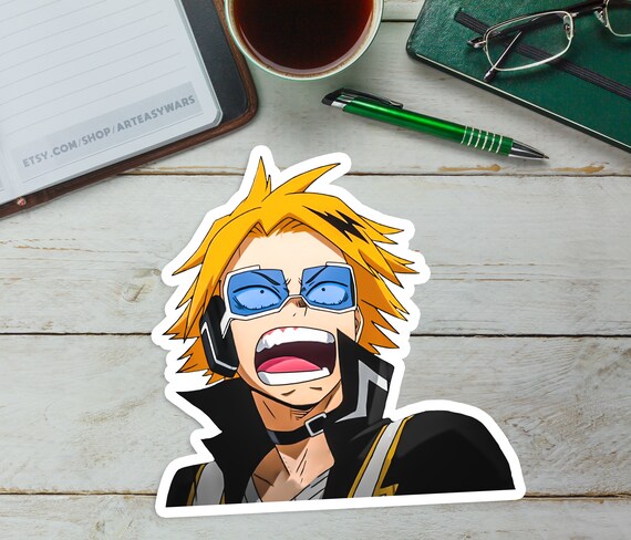 denki kaminari sticker my hero academia stickers etsy norway