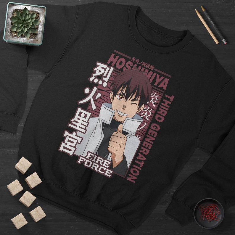 Rekka Hoshimiya Sweatshirt Fire Force Sweatshirt Devil Etsy