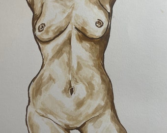 Umber, Nude Woman Art, naked drawing