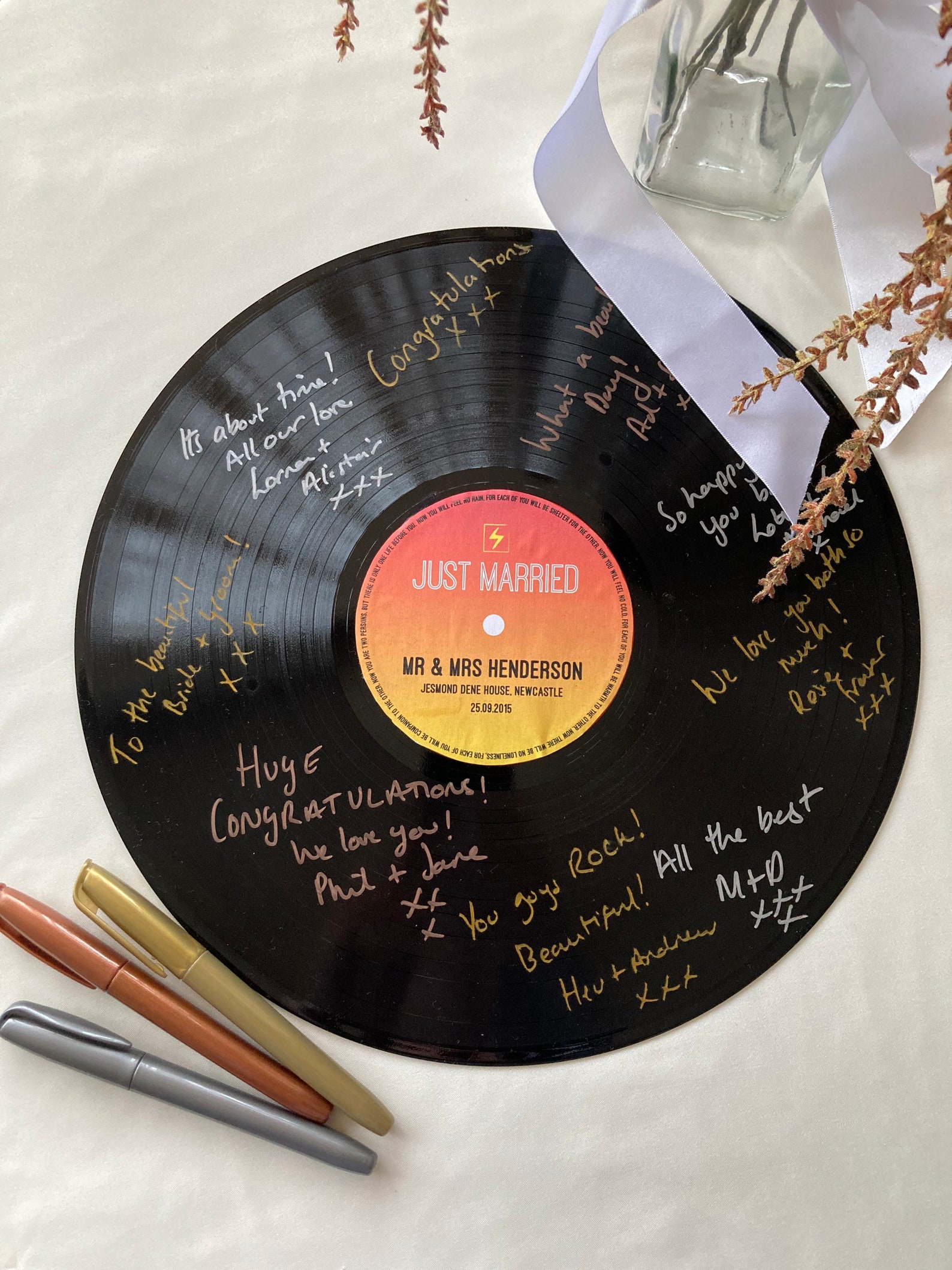 Record Guest Book / Custom Record Labels / Record Label Etsy