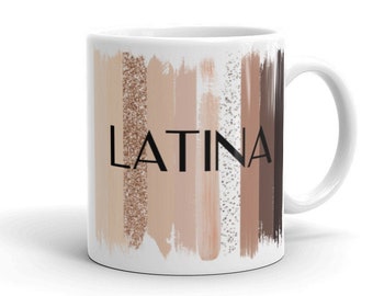 Latina Coffee Mug: Cafecito, Cafe Con Leche - 11oz Ceramic
