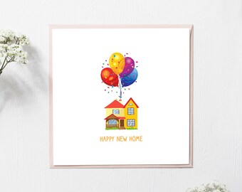 New Home Card | Happy New Home | Greeting Card | Illustration | Housewarming | New Home | Congratulations