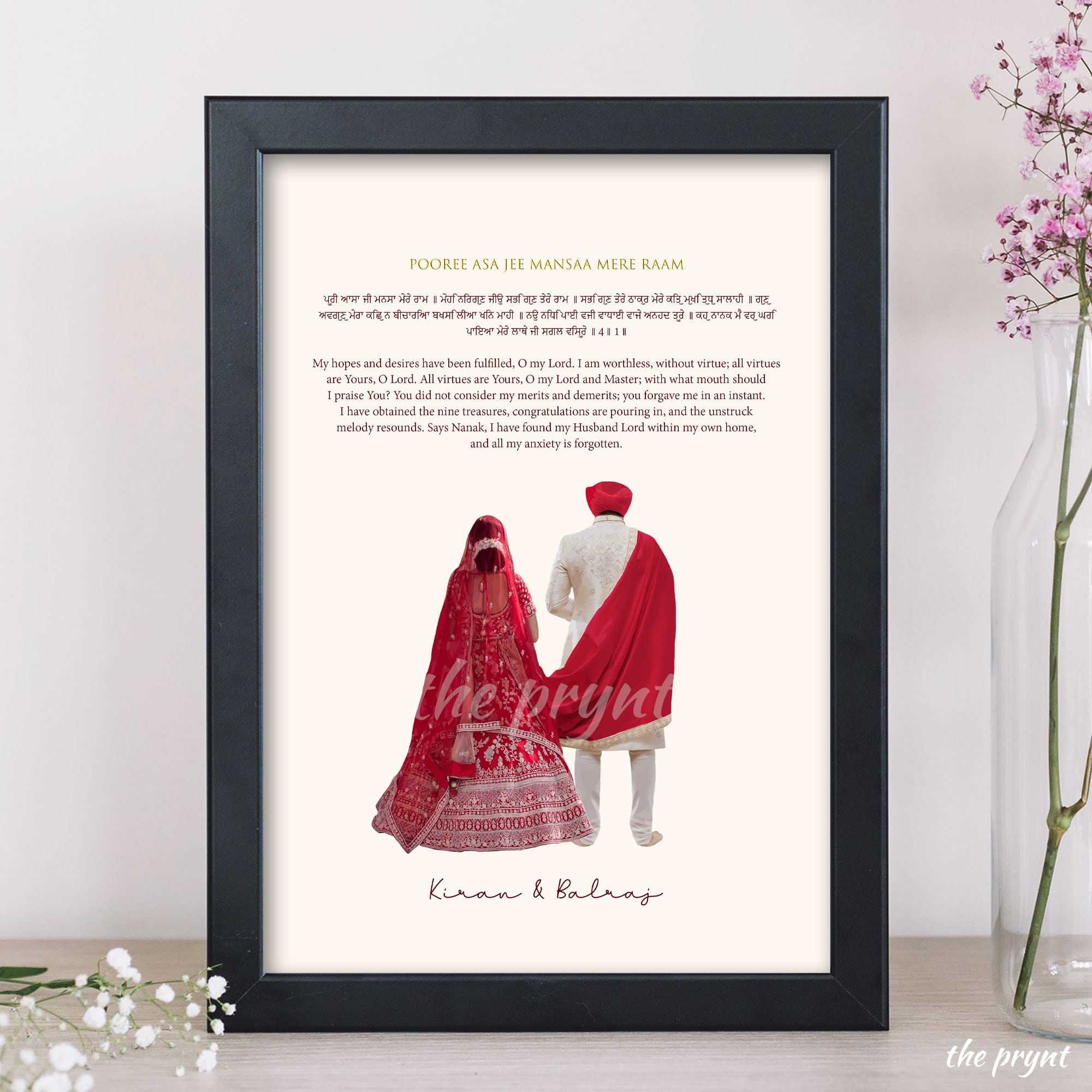 Personalised Sikh Wedding Gift Sikh Wedding Couple Etsy UK
