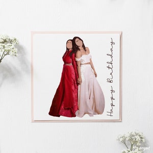 Personalisierte Geburtstagskarte | Grußkarte | Geburtstag | Illustration | Personalisierte | Portrait Illustration