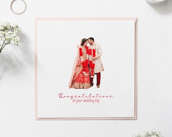 Luxury Hindu Wedding Card | Greeting Card | Hindu Wedding Illustration | Hindu | Wedding | Bride | Groom | Indian Wedding | Wedding Gift