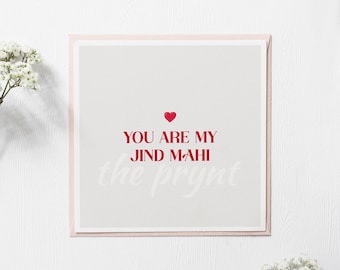 Luxury Heart Card | Punjabi Greeting Card | Sikhi Inspired | Diljit Dosanjh | Raindance | Meri Zindagi | Love | Birthday | Anniversary