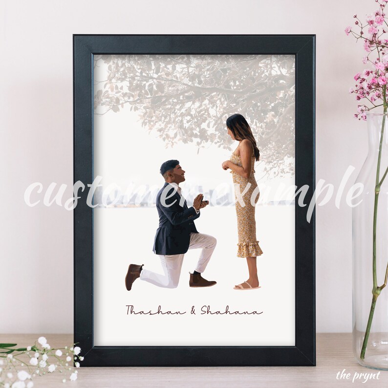 Personalised Custom Wedding Illustration | Wedding Portrait | Couple Portrait Illustration | Indian | Sikh | Bride + Groom | Wedding Gift image 3