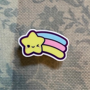 Star needleminder, rainbow needle minder,  magnetic needleminder, needle nanny, cross stitch needle minder, star needle minder