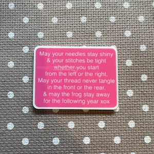 Cross stitch needle minder,needleminder, funny needleminder, needle nanny, needle keeper, magnetic needleminder for cross stitch