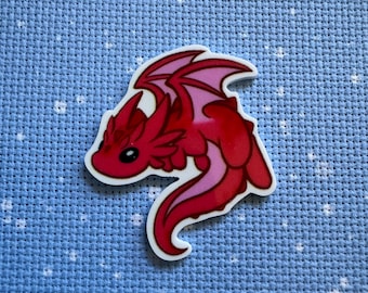 Dragon needleminder, dragon needle minder, fantasy magnetic needleminder, needle nanny, cross stitch needle minder, resin needle minder