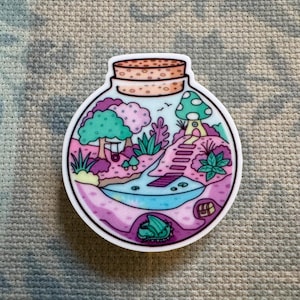 Dragon needleminder, bottle needle minder, magnetic needleminder, needle nanny, cross stitch needle minder, terrarium needle minder