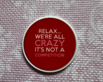 Snarky needle minder, funny needleminder, sarcastic needle minder, magnetic needle keep, cross stitch needle minder, snarky needleminder