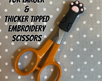 BLACK Cat paw scissor cover, scissors cover, scissor protection, scissor protector, scissors cover, sewing gift, cross stitch gift