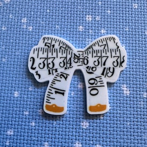 Cross stitch needle minder, bow needleminder, needle nanny, sewing needle keeper, magnetic needleminder, gift for a cross stitcher