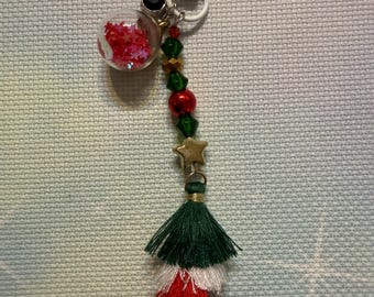 Christmas scissor fob, Christmas tree scissors keep, sewing scissors fob, cross stitch scissors fob, Christmas scissor fob, red scissor keep
