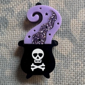 Goth needle minder, glitter needleminder, LARGE needleminder, potion needle nanny, needle keeper, magnetic needleminder for cross stitch