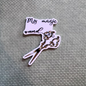 Cross stitch needle minder, scissors needleminder, funny needleminder, needle nanny, needle keeper, magnetic needleminder for cross stitch