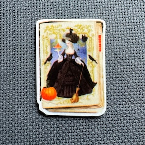 Halloween needle minder, gothic needleminder, horror needleminder, pumpkin needle nanny, needle keeper, magnetic needleminder cross stitch