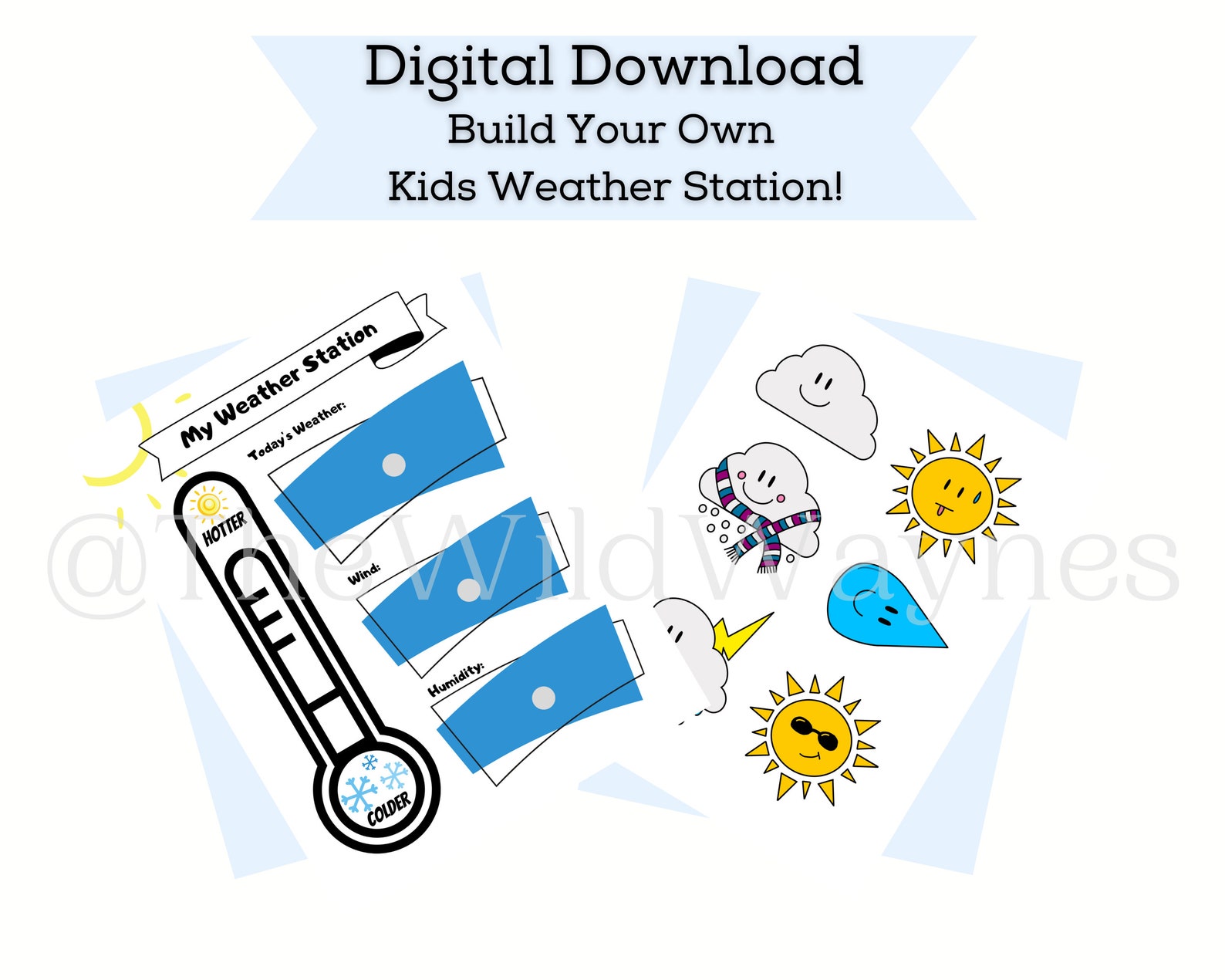 Kids Weather Station Digital Download FULL COLOR Etsy