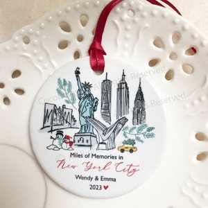 New York Christmas Ornament | Personalized New York Ornament | Custom NY Ornament |New York City Rockefeller Center