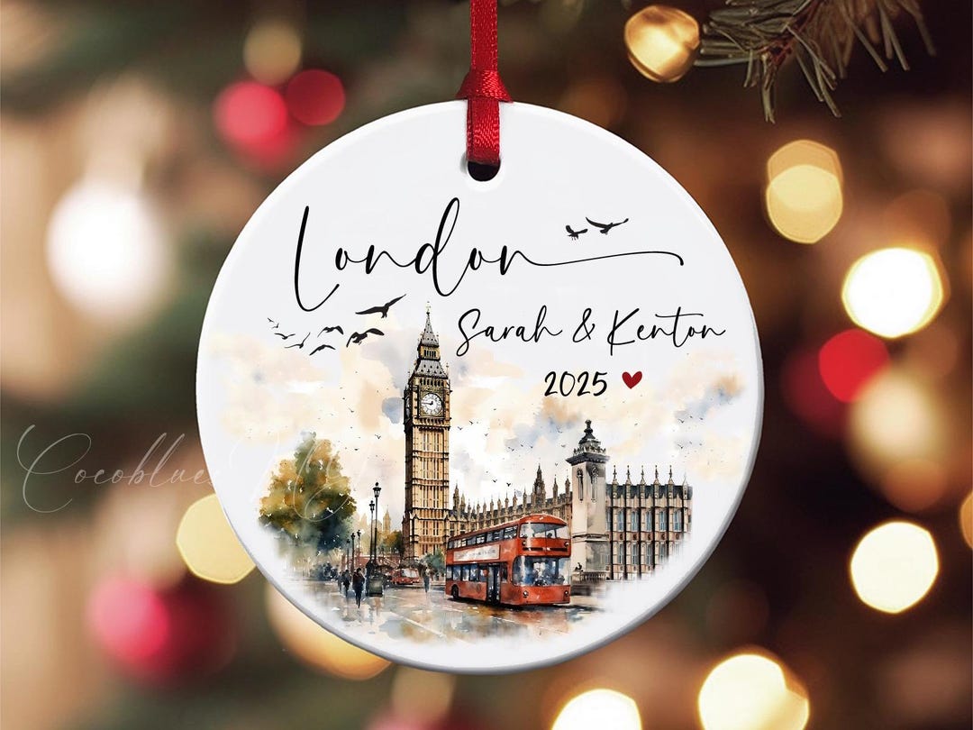 United Kingdom Santa Ornament
