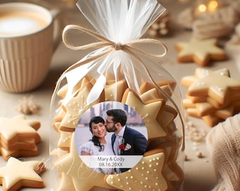 Adesivi fotografici personalizzati, adesivi con immagini personalizzate, etichette per bomboniere di nozze, adesivi per bomboniere di fidanzamento, etichette regalo per damigelle d'onore, etichette per feste