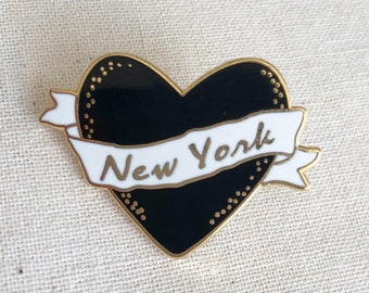 Épingle en émail coeur New York, épingle New York, épingle en émail, NYC