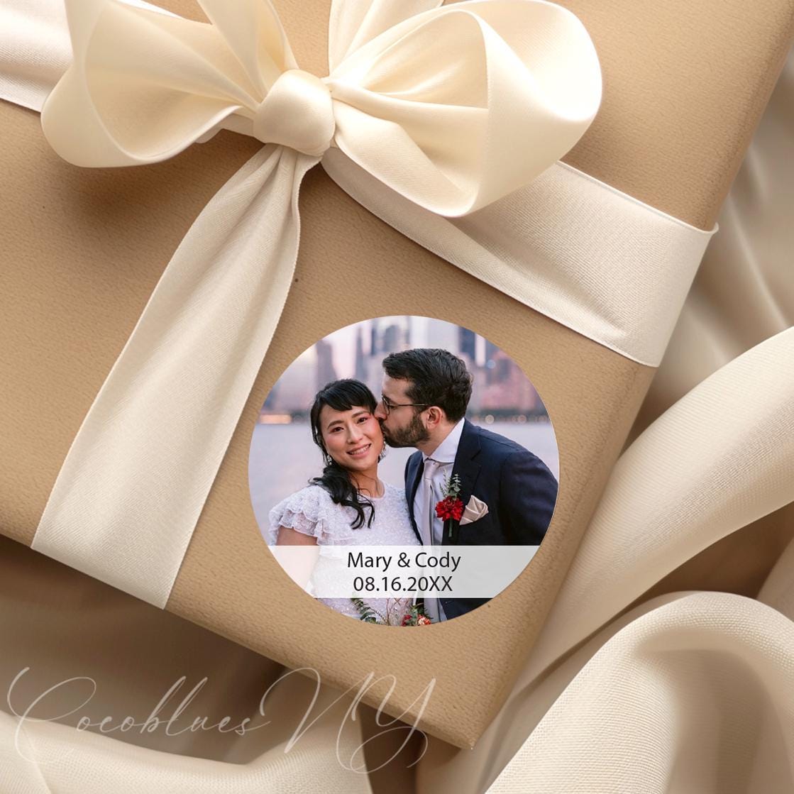 Custom Photo Stickers, Personalized Picture Stickers, Wedding Favor ...