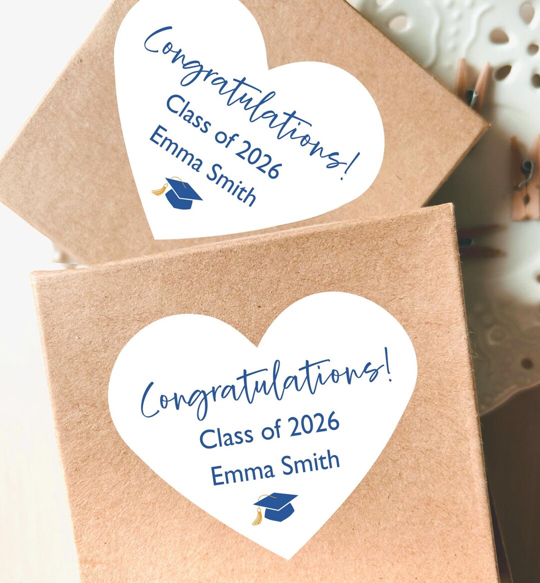 Custom Graduation Sticker, Congratulations, Thank You Stickers ...