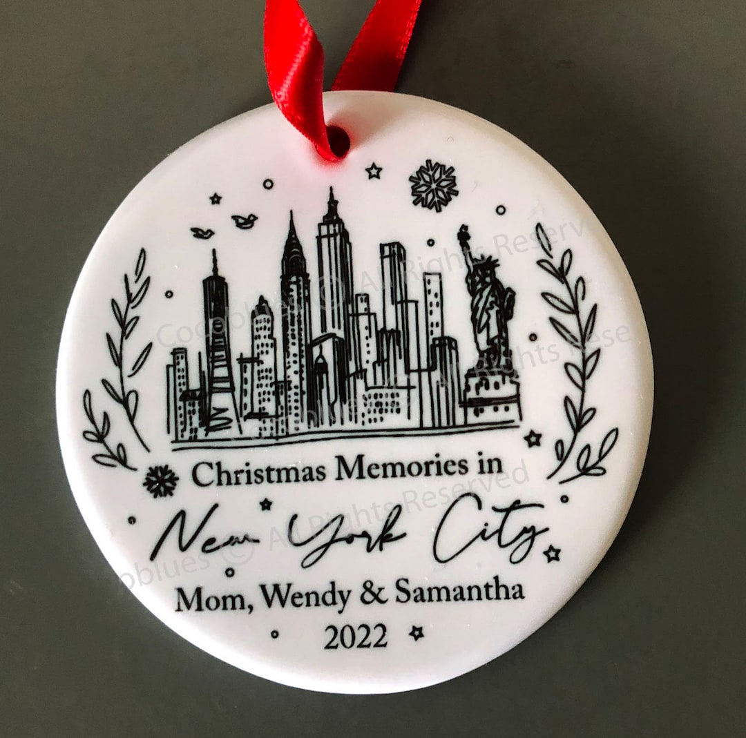 Personalized New York Christmas Ornament NY Ornament new York City