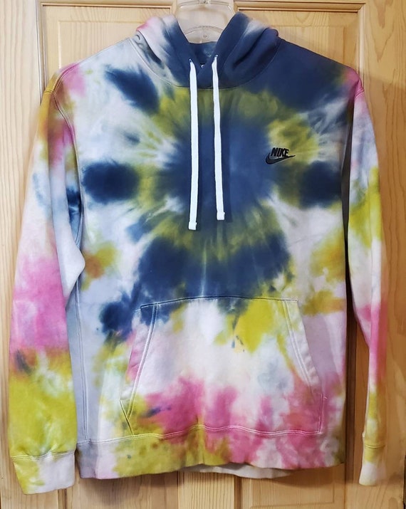 Tie dye Nike Hoodie size mens us XL Etsy