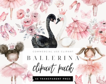 Ballerina Clipart, Ballet Clipart, Pink Ballet png, Ballerina Nursery Ballerina Watercolor, Cute Ballerina, Baby Ballerina, Little Ballerina